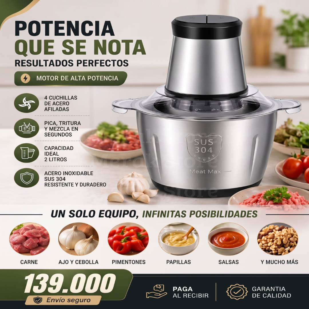 UltraMix: Tritura Carne y Verduras en 10 segundos con solo pulsar un botón - Envío gratuito