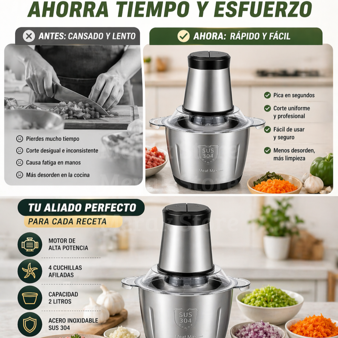 UltraMix: Tritura Carne y Verduras en 10 segundos con solo pulsar un botón - Envío gratuito